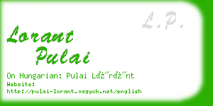 lorant pulai business card